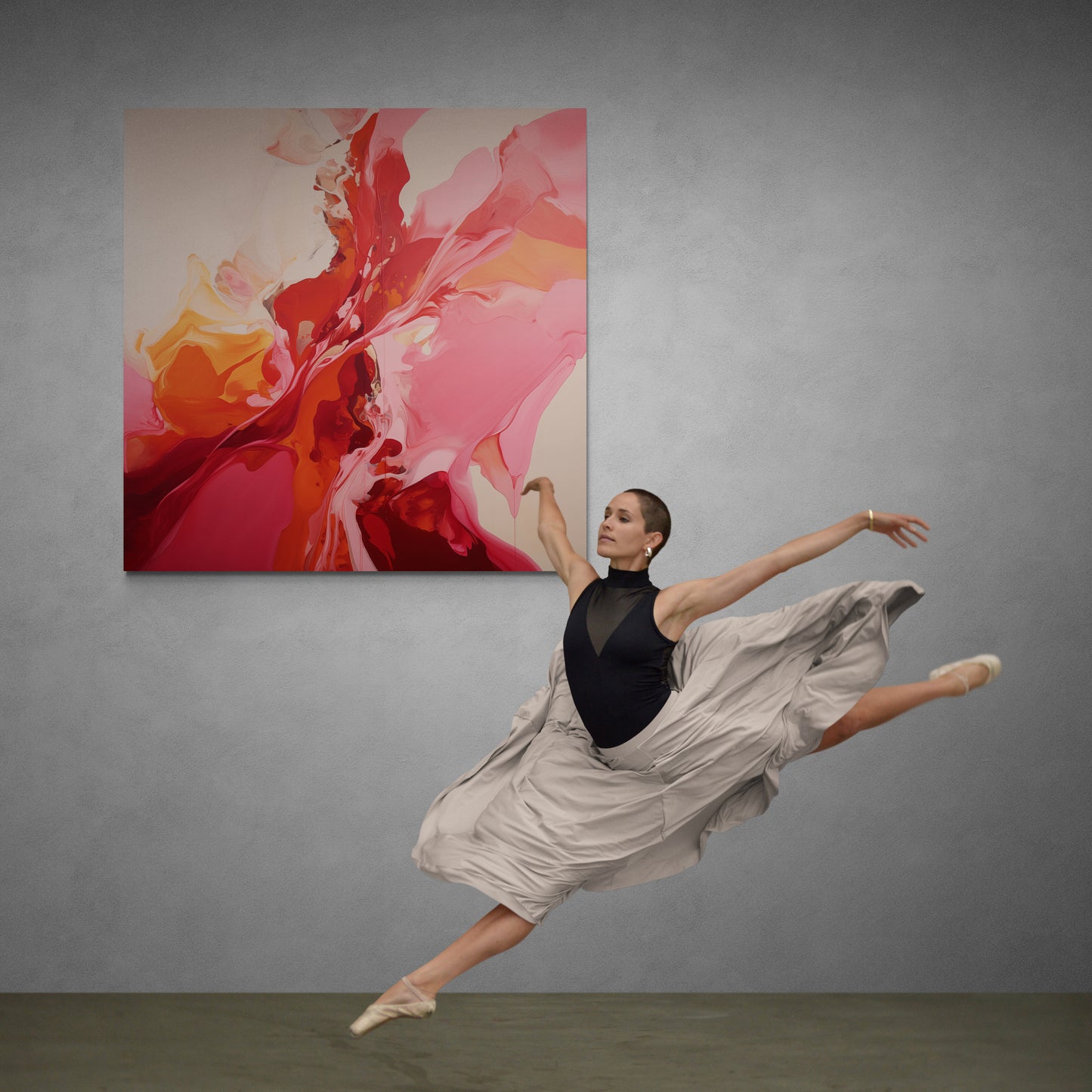 Chromatic Fusion: Magenta and Gold Collage