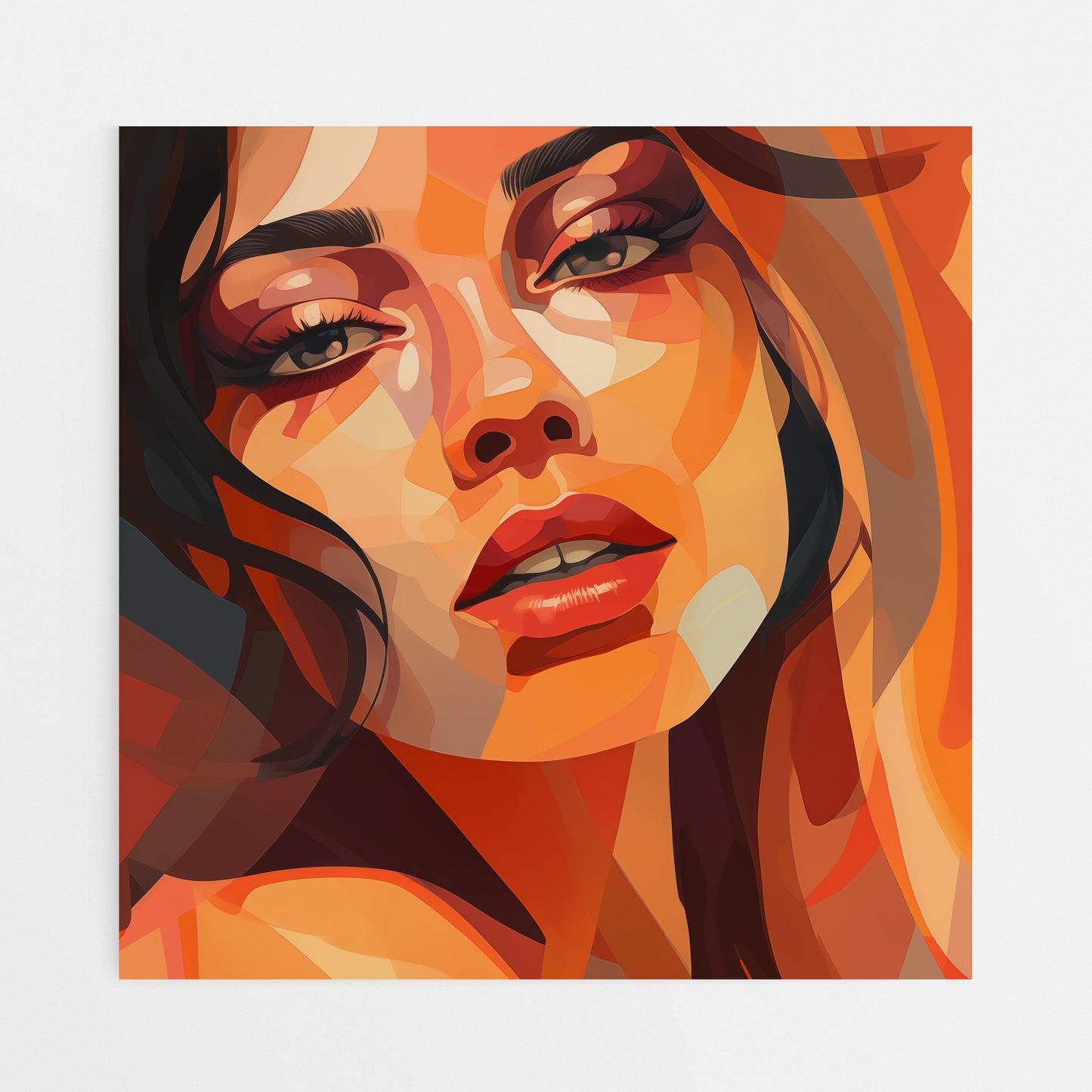 Radiant Vision: Woman's Portrait in Earthy Tones