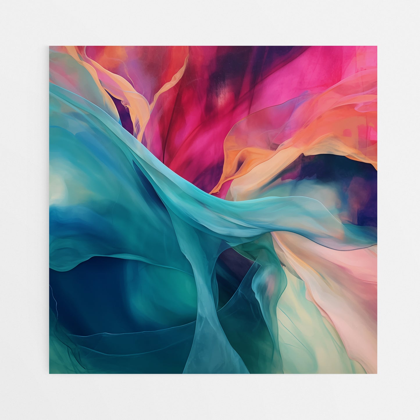 Spirited Harmony: Teal and Magenta Fabrics
