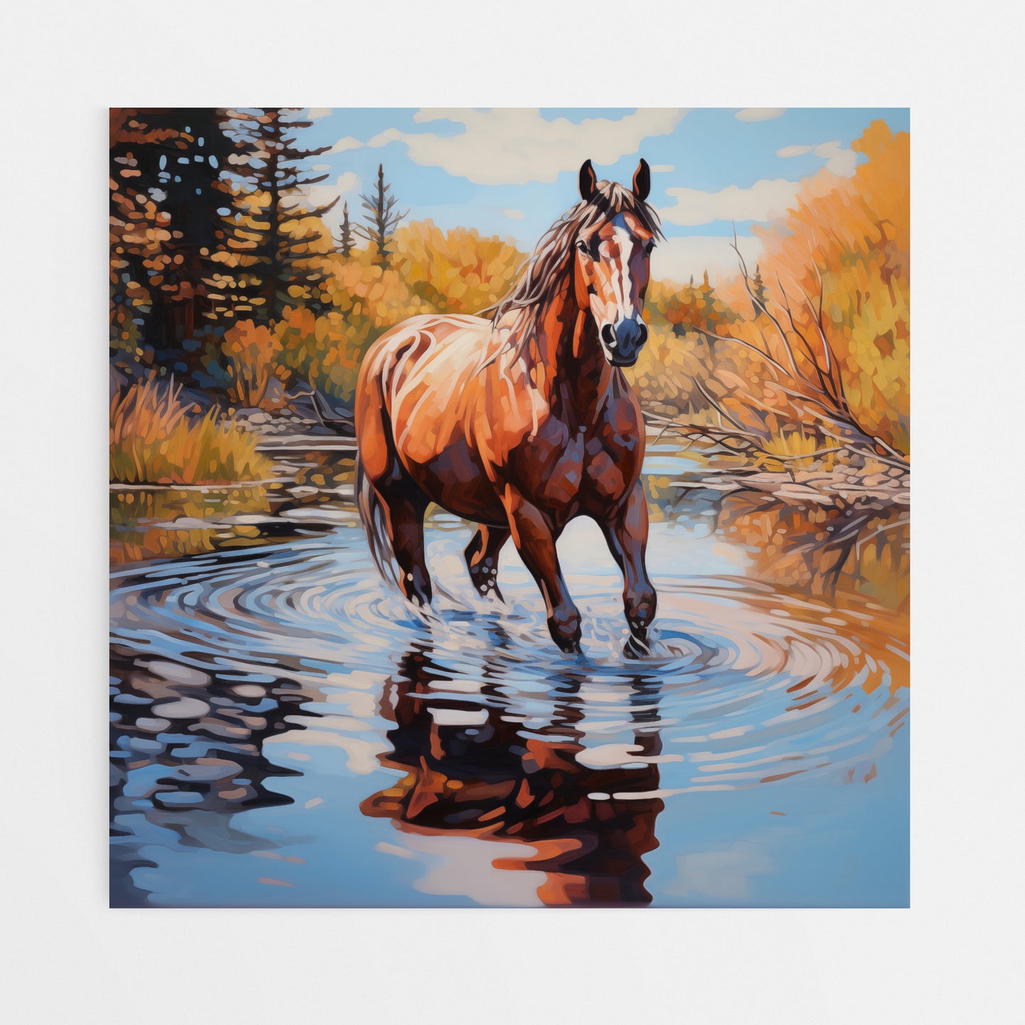 Equine Elegance: River Reflections