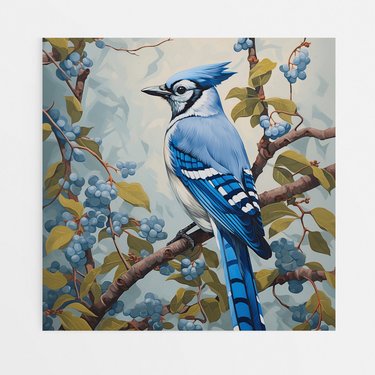 Blue Jay Canvas Art - Front View