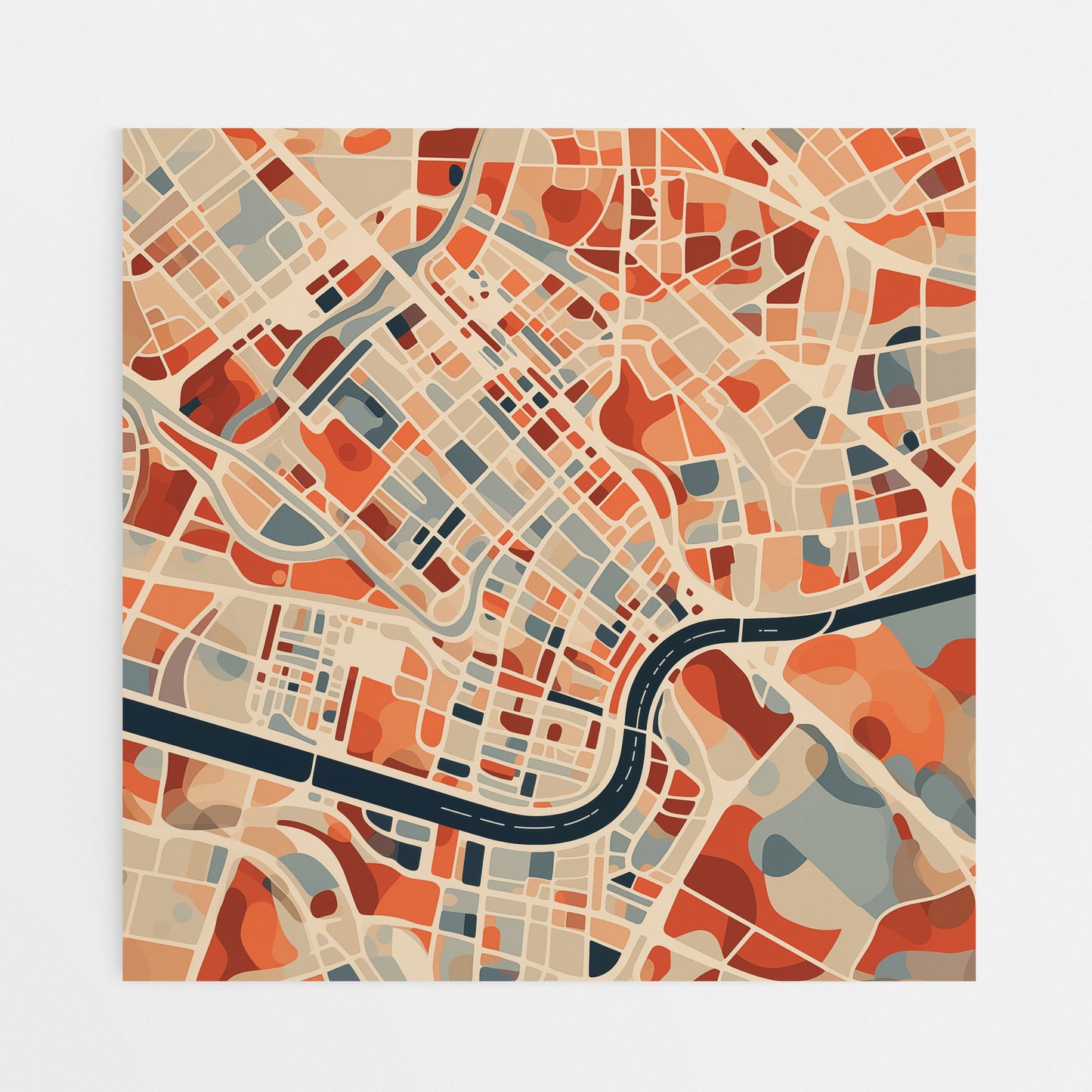 City in Color: Abstract Urban Map