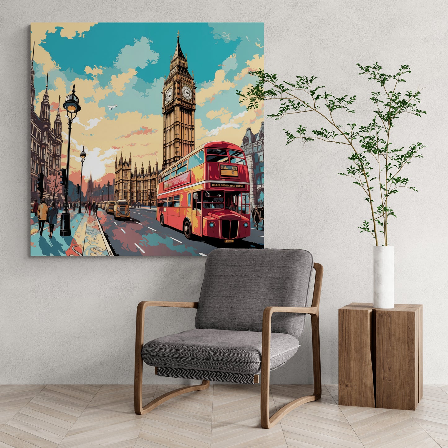 London Rush Canvas