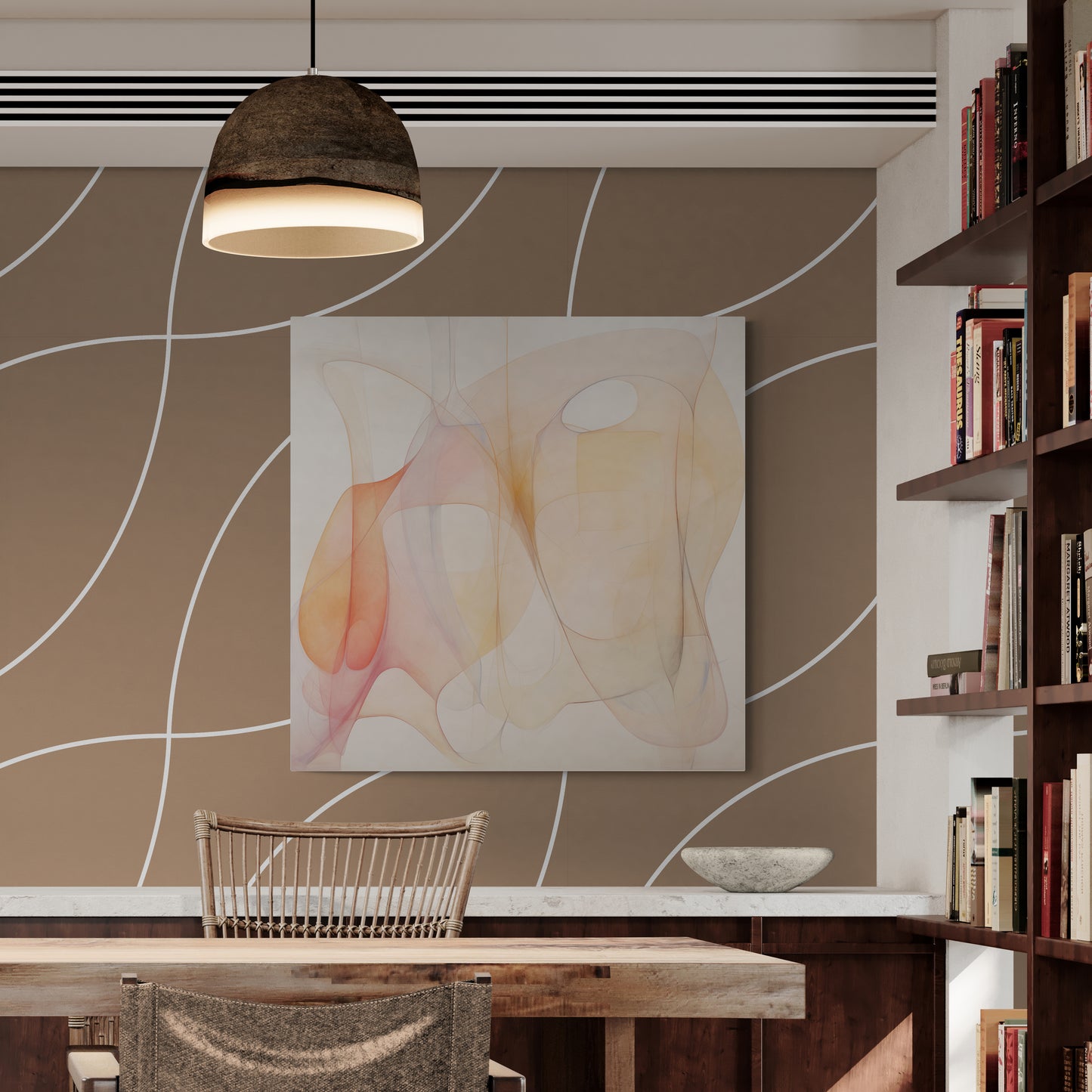 Abstract Shapes Painting - Framed Display