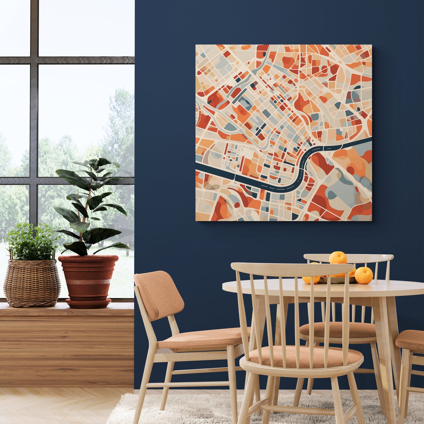 City in Color: Abstract Urban Map