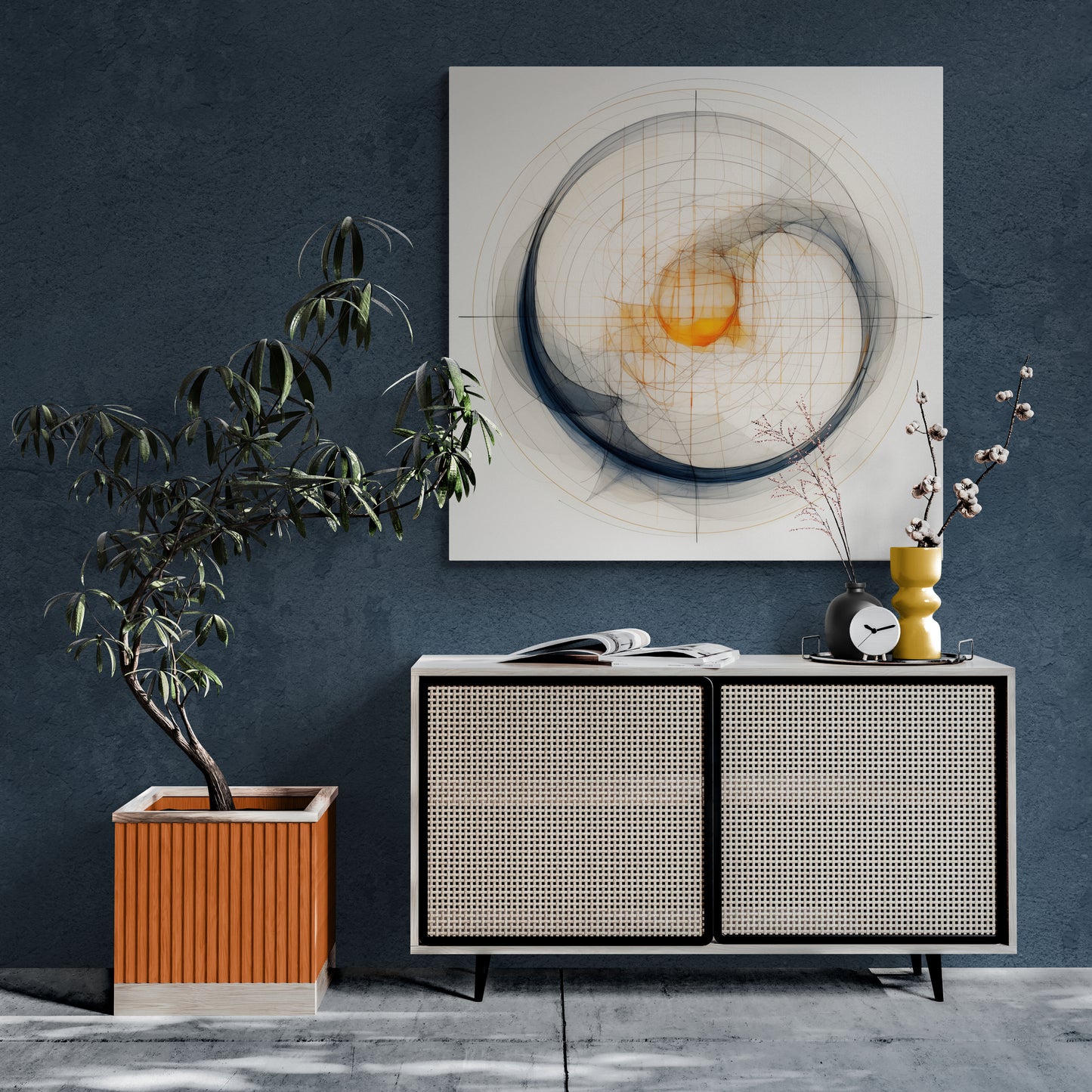 Modern Cosmic Wall Art - Room Setting