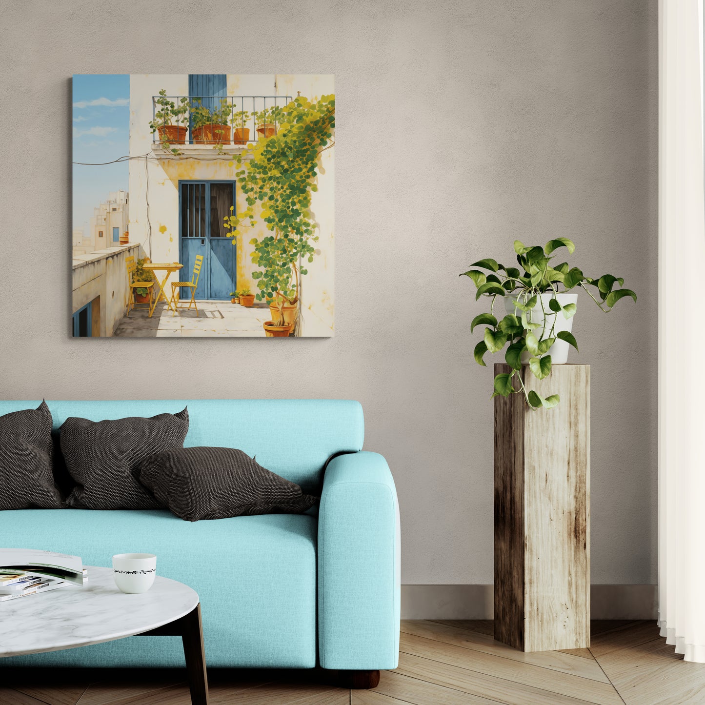 Sunlit Mediterranean Veranda