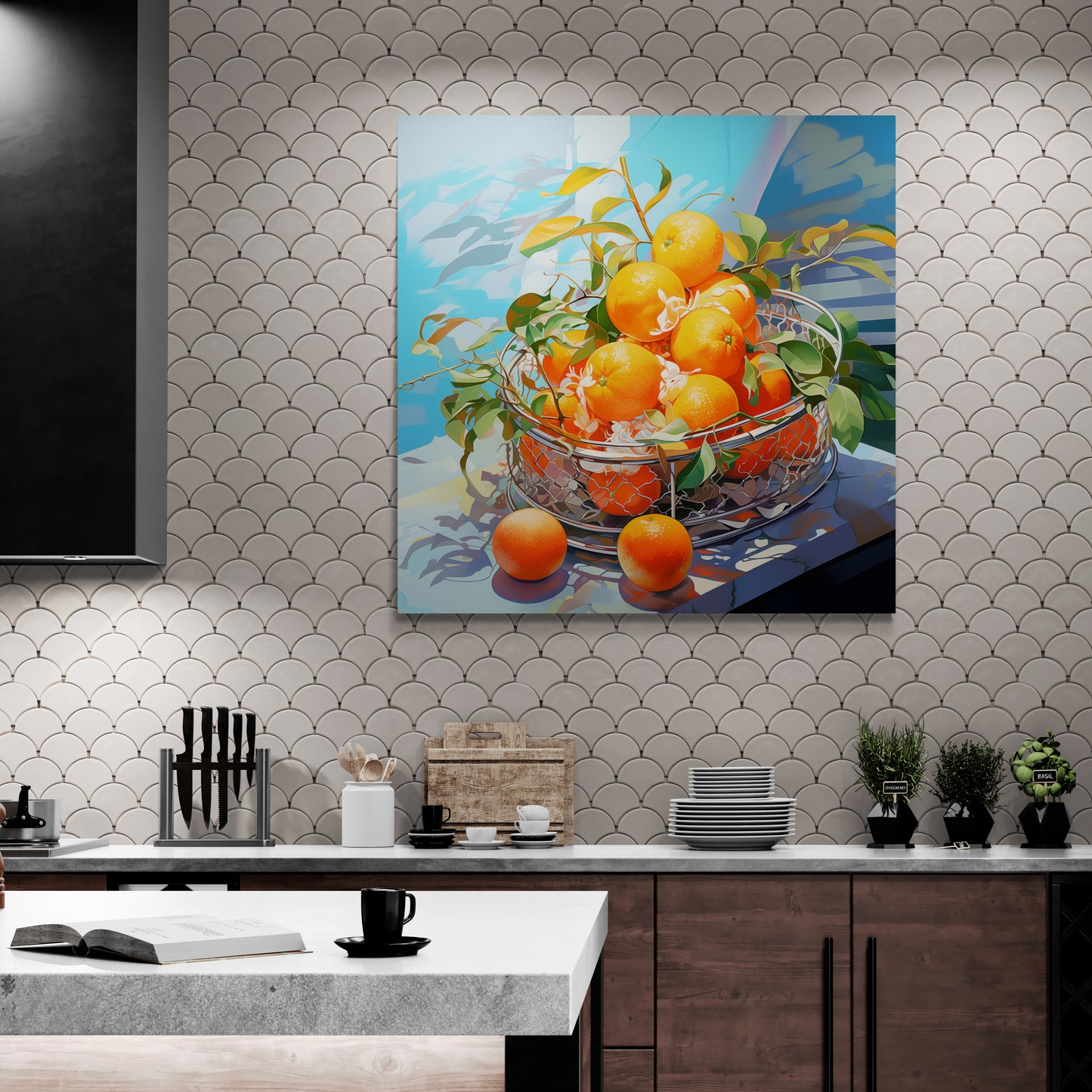 Still Life Fruit Painting - Room Setting