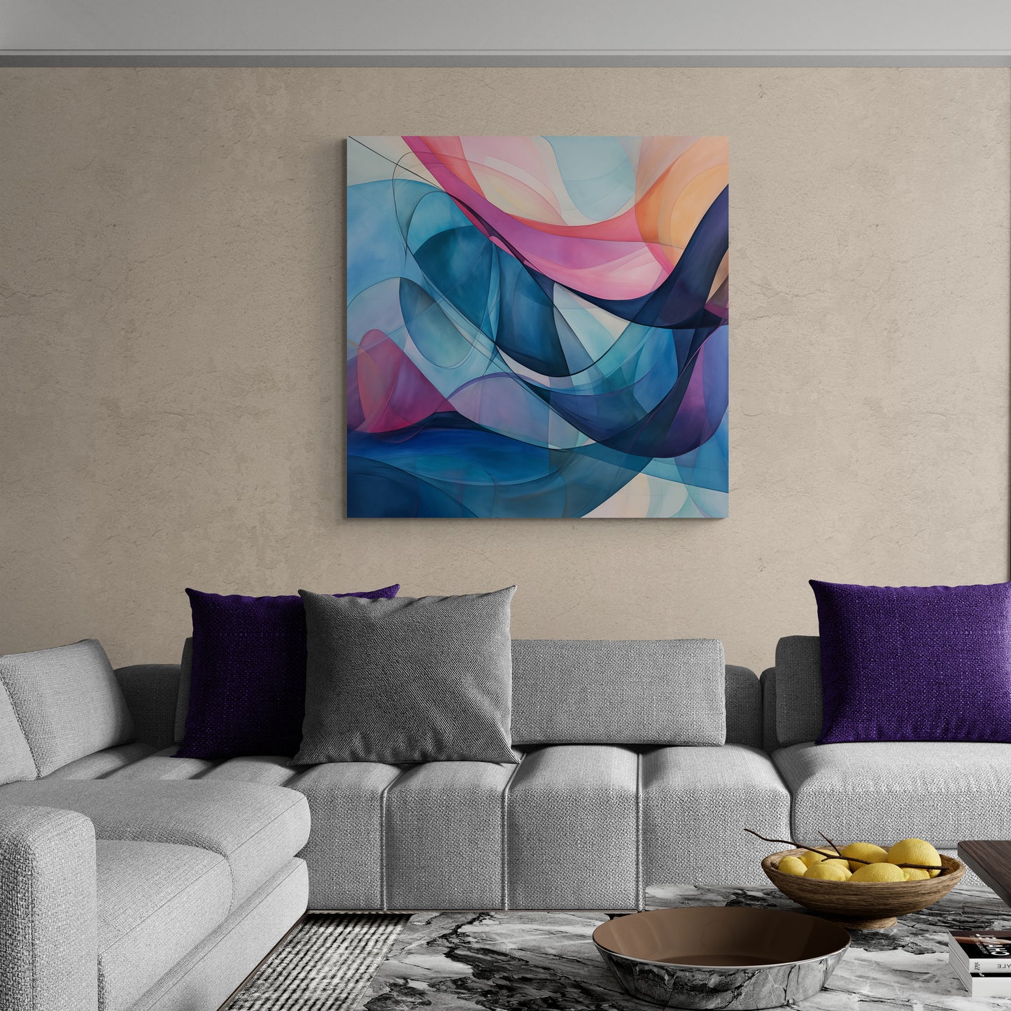 Vibrant Figurative Art Print - Detail Close-up