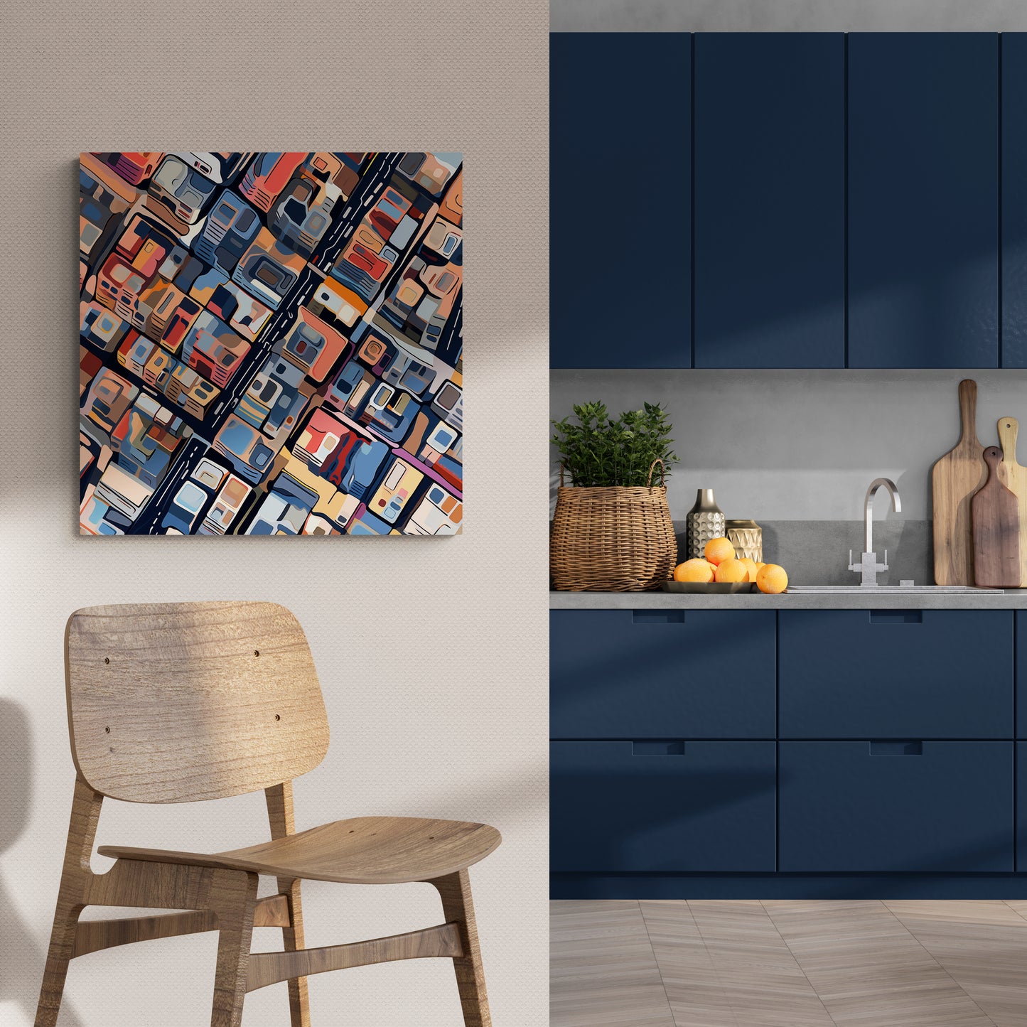 Metropolitan Melody: Vibrant Urban Abstract