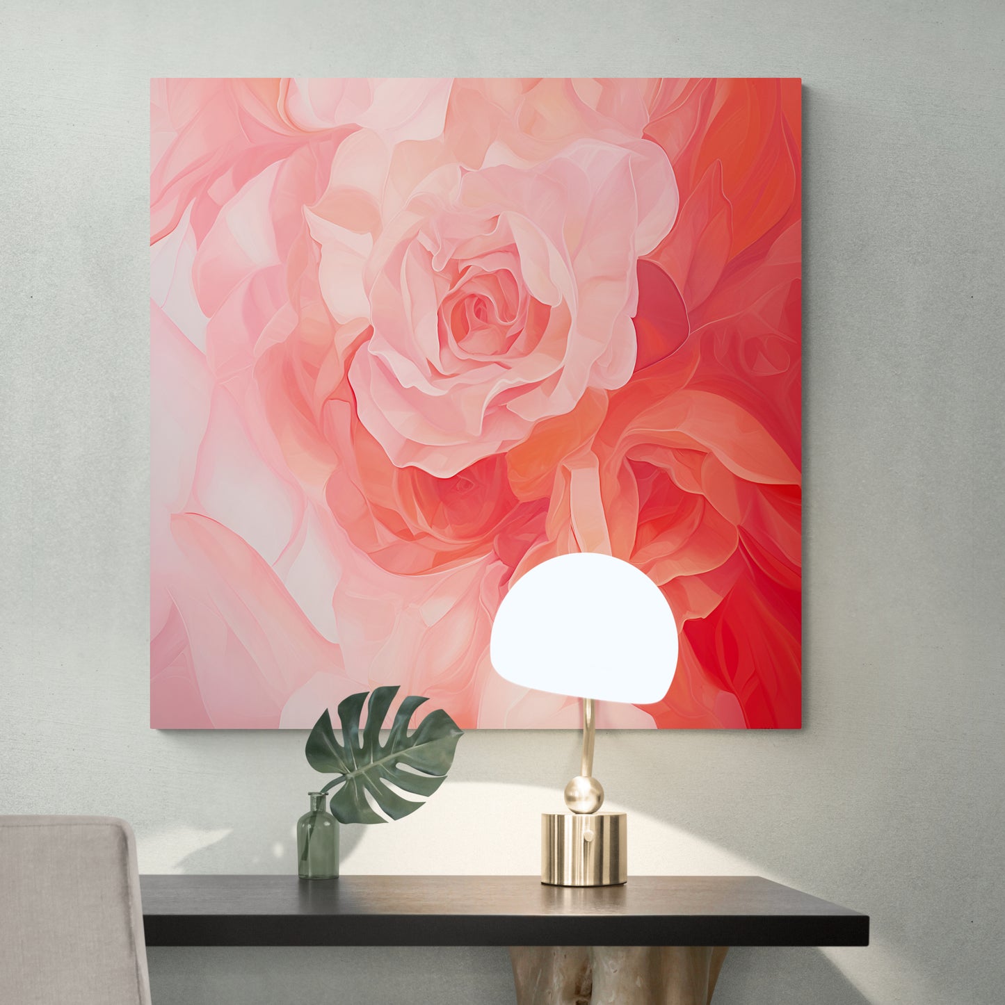 Rosa Rose: Minimalist Color Field Canvas