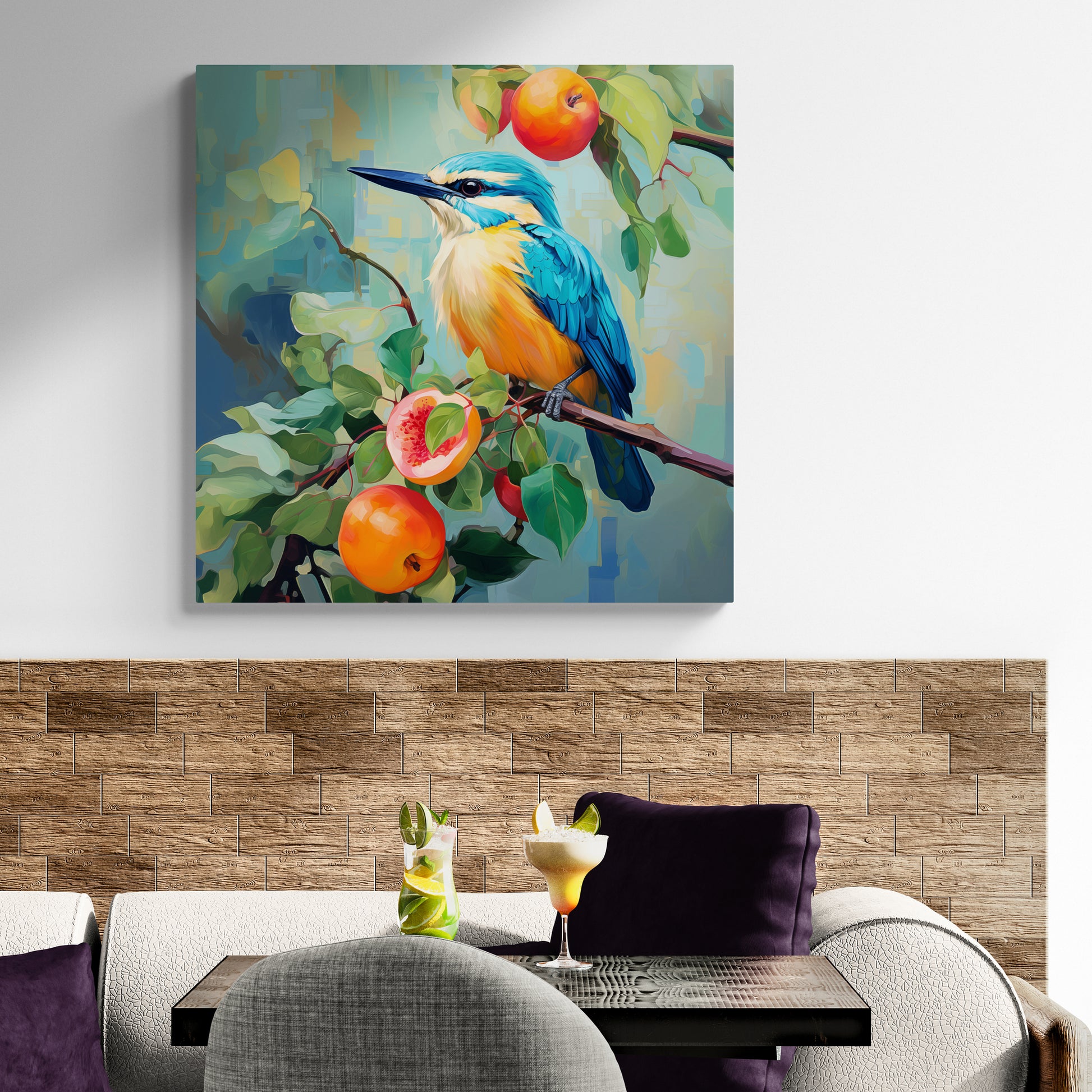 Bird on Branch Art