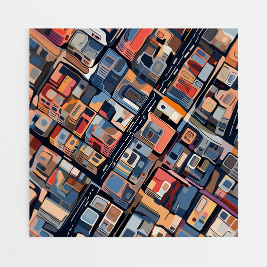 Metropolitan Melody: Vibrant Urban Abstract