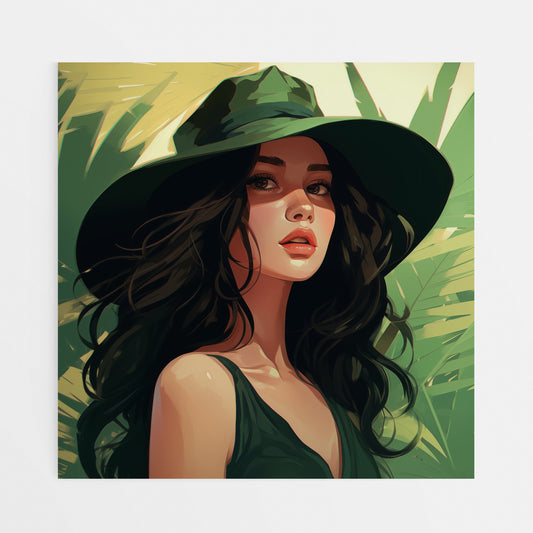 Tropical Chic: Girl in Avocadopunk