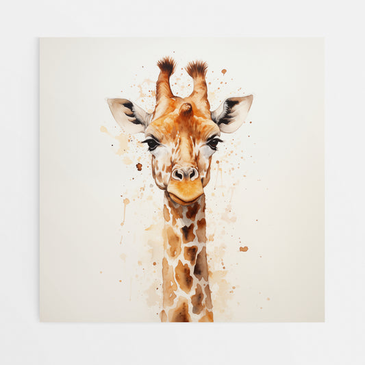 Expressive Elegance: Giraffe Illustration