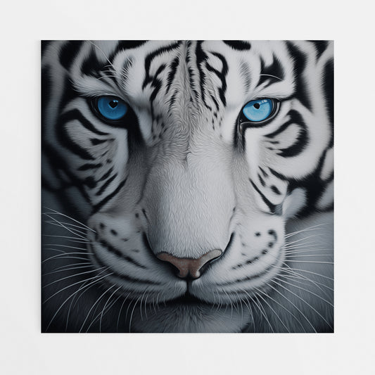 Realistic Tiger Portrait Canvas - Front View