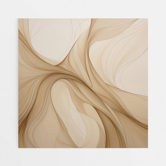 Whispers of Form: Beige Minimalist Lines