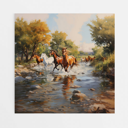 Flowing Waters Canvas Wall Art - Front View