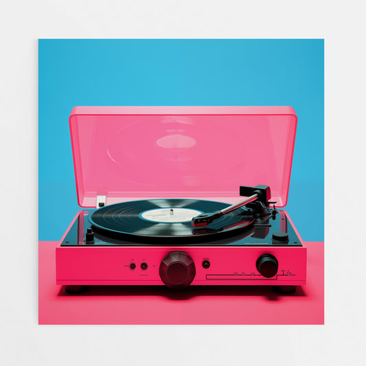 Chromatic Rhythm: Pink & Black Record Player