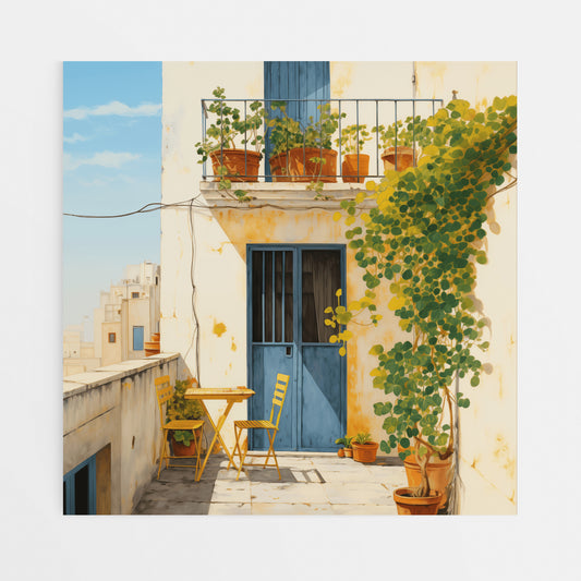 Sunlit Mediterranean Veranda
