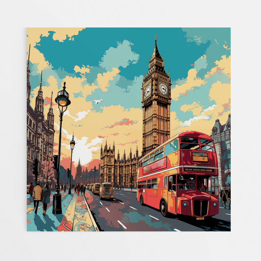 London Rush Canvas