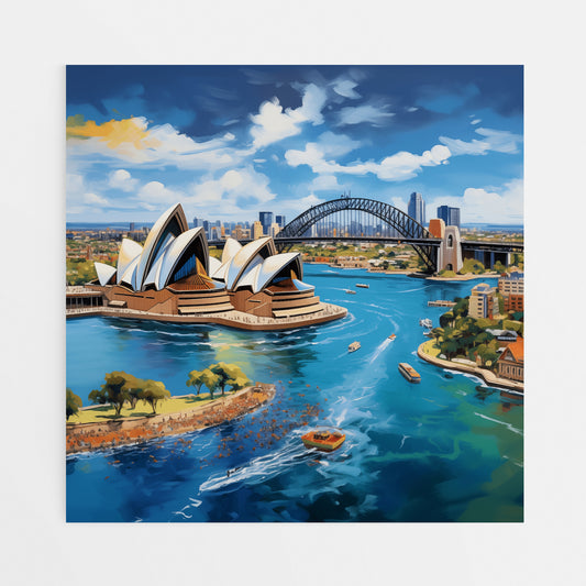 Sydney Sailing: Full Color Opera House Canvas