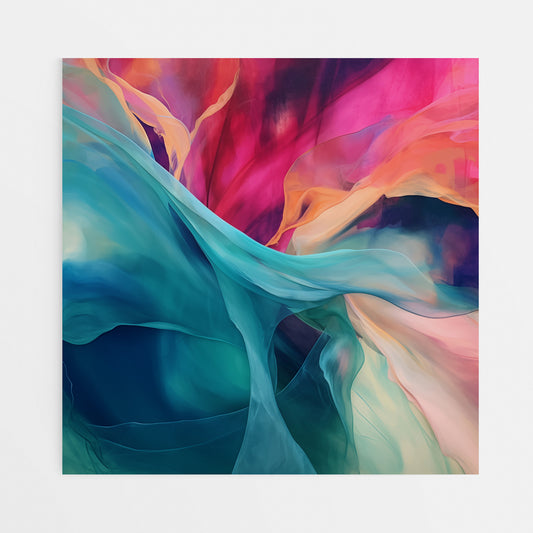 Spirited Harmony: Teal and Magenta Fabrics