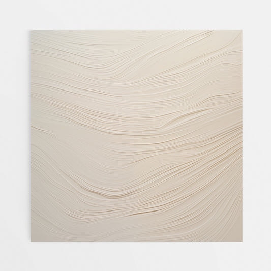 Beige Stripe Art Canvas - Front View