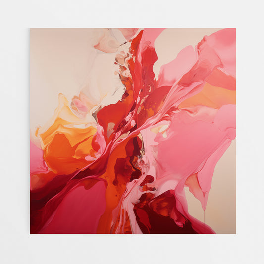 Chromatic Fusion: Magenta and Gold Collage