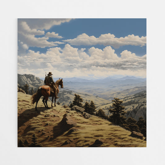 Western Horizons: Cowboy's Mountain Ride
