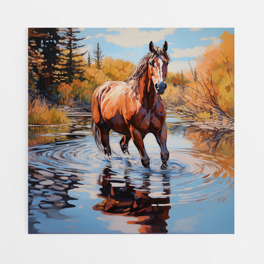 Equine Elegance: River Reflections
