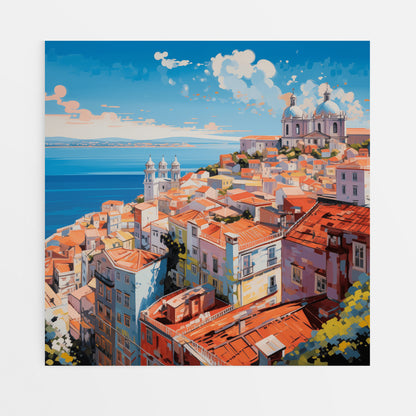 Lisbon Canvas Wall Art - Front View