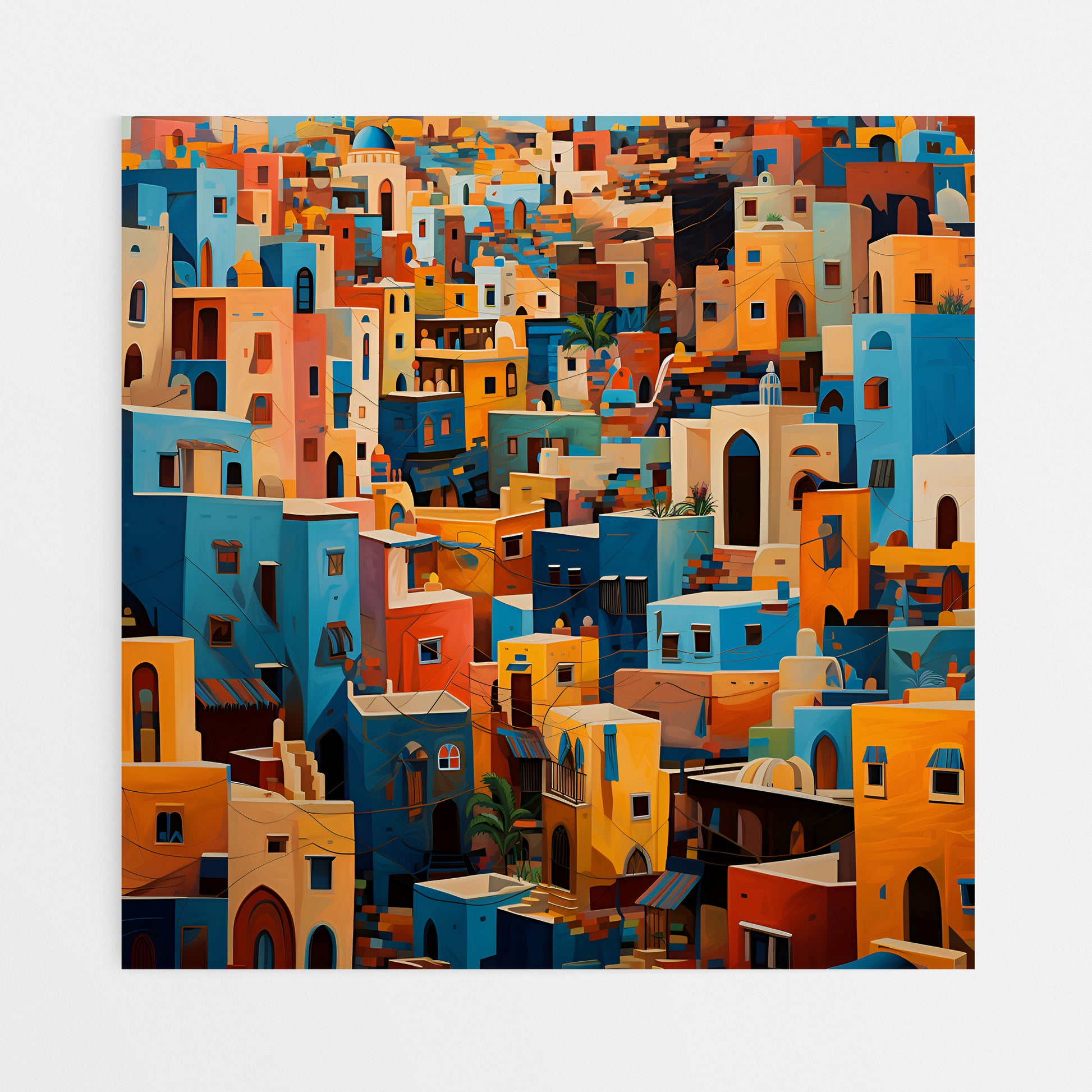 Vibrant Medina Canvas Art - Front View