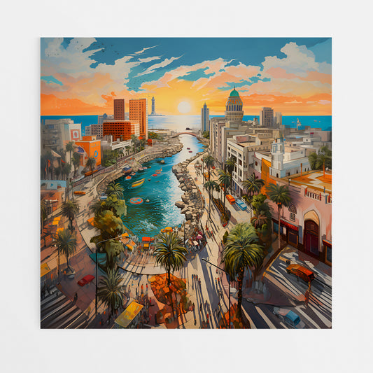 Dynamic Jeddah: Cityscape Canvas