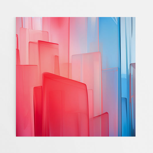 Translucent Immersion: Color Field Canvas - Wall Art
