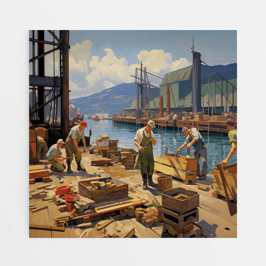 Industrial Art Canvas - Room Display