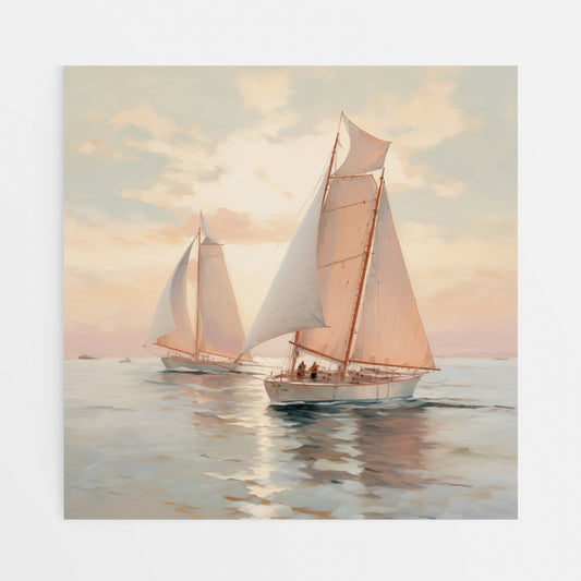Sailing Serenity: A Duo on the Waves