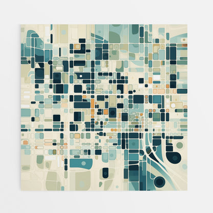 Urban Patchwork: Abstract City Map