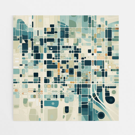Urban Patchwork: Abstract City Map