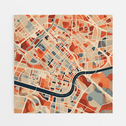 City in Color: Abstract Urban Map
