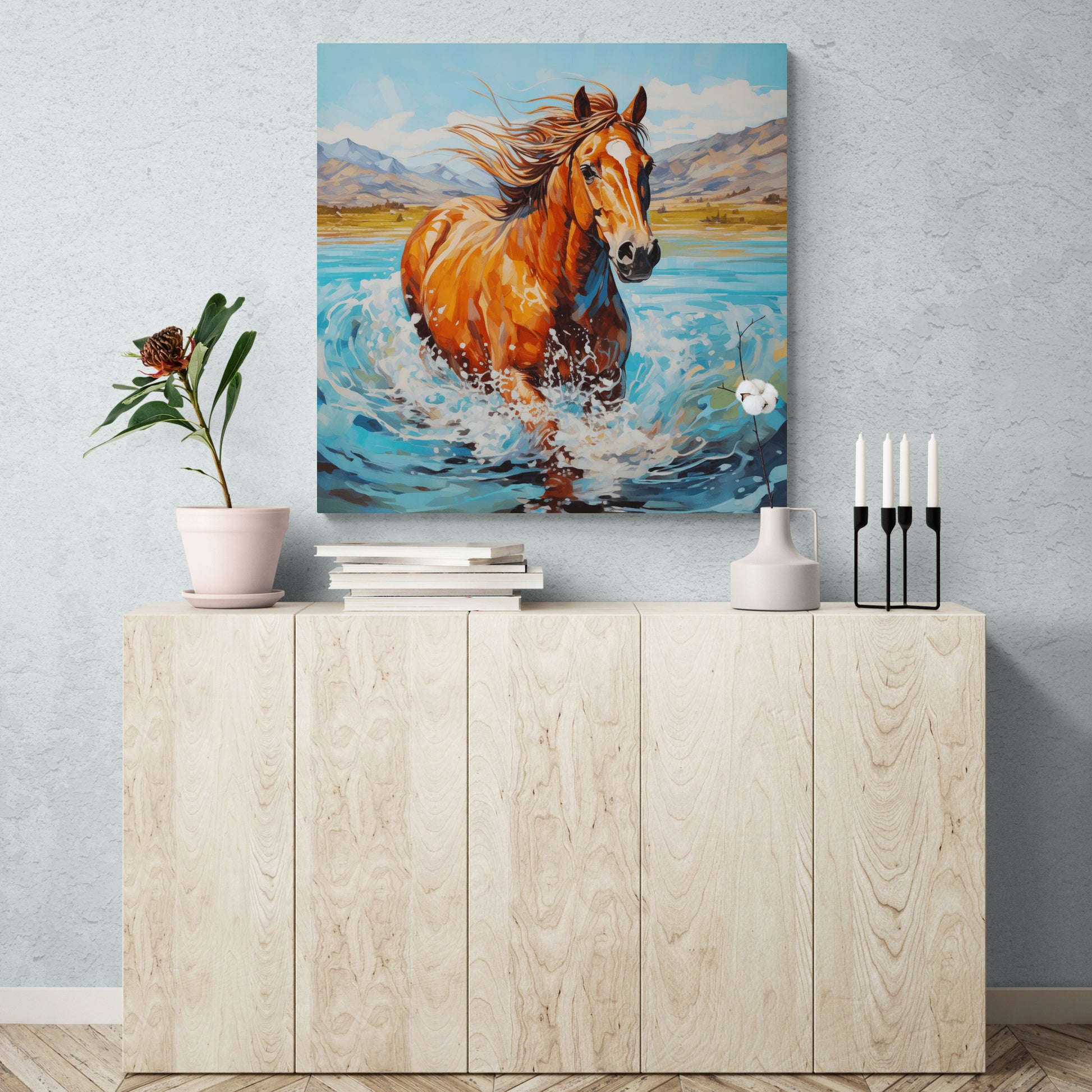Fine Art for Minimalist Decor - Room Setting