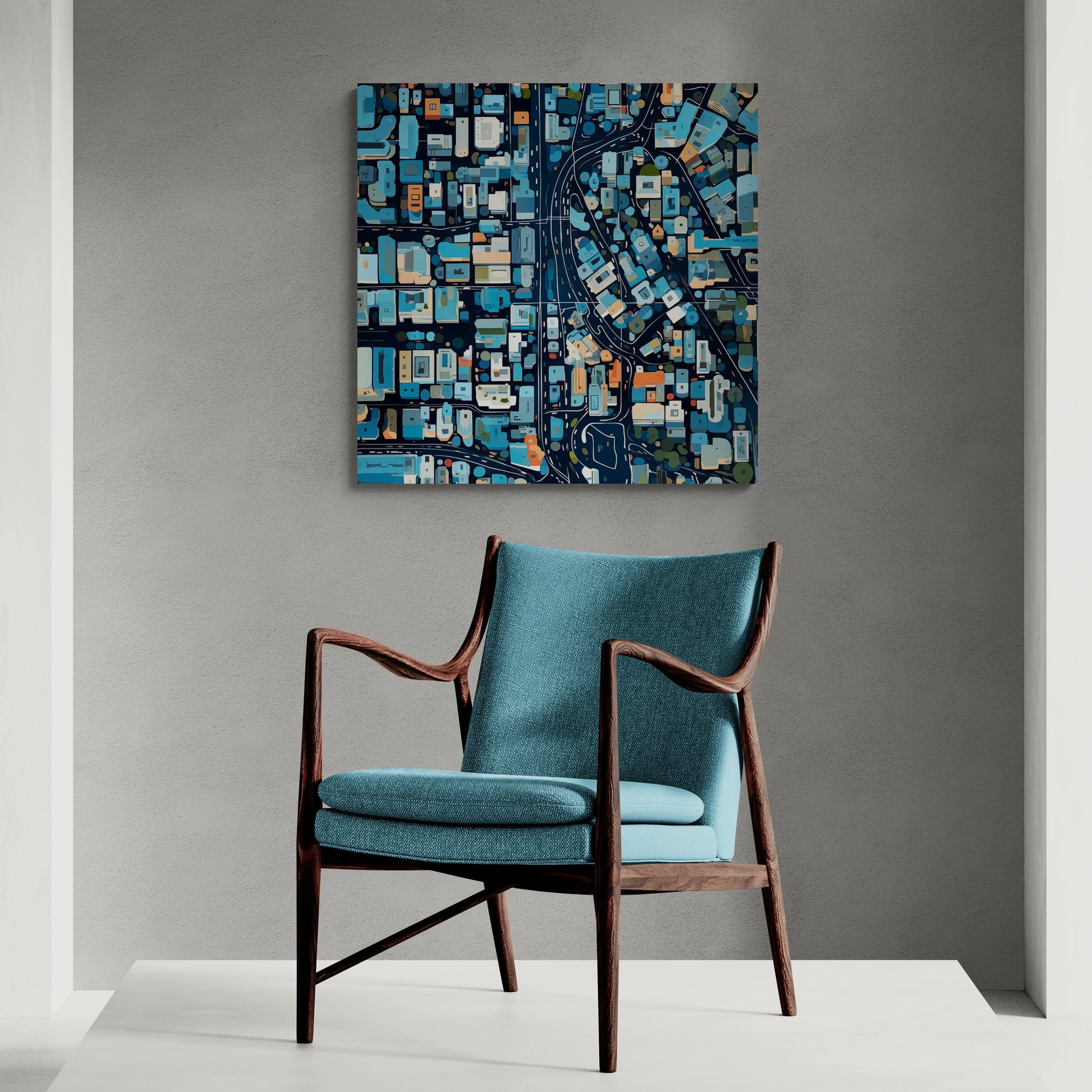 Modern Urban Wall Art - Framed Display